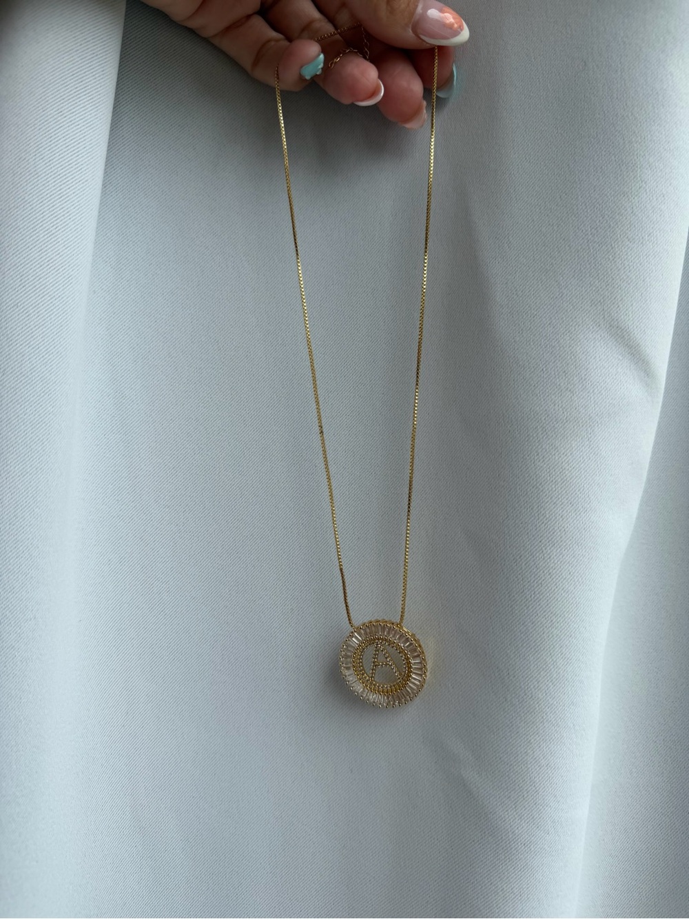 Gold A Pendant Necklace - Women Jewelry